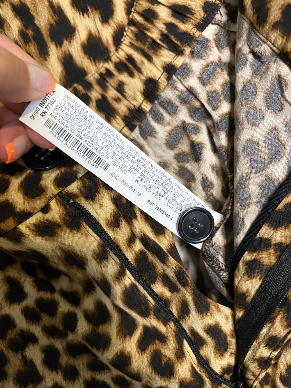 Zara Leopard Print Jumpsuit - Black and Tan - Picture 7 of 16